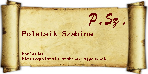 Polatsik Szabina névjegykártya